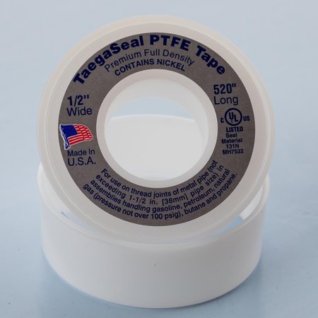 Taegatech Stainless Steel PTFE Thread Seal Tape 1/2" x 560" SS-1/2x520
